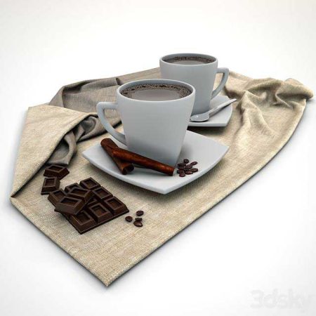 مدل سه بعدی قهوه Coffee and chocolate