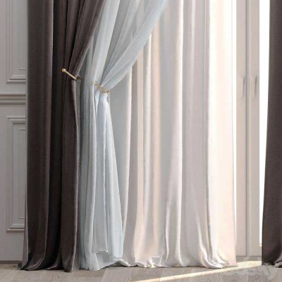 آبجکت پرده Curtains with moldings 532C