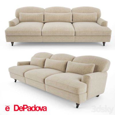 آبجکت مبلمان De Padova – Raffles Sofa (three-seater sofa)