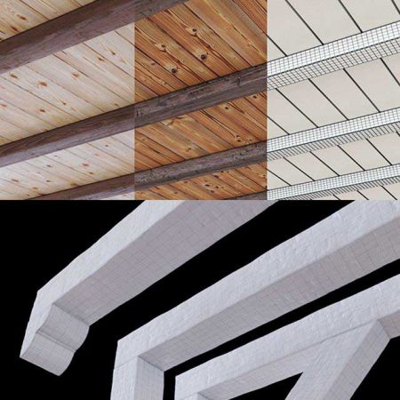 مدل سه بعدی ستون چوبی Decorative wooden beams