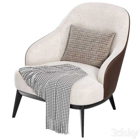 آبجکت صندلی Dena Lounge Chair, Armchair by idworkspace