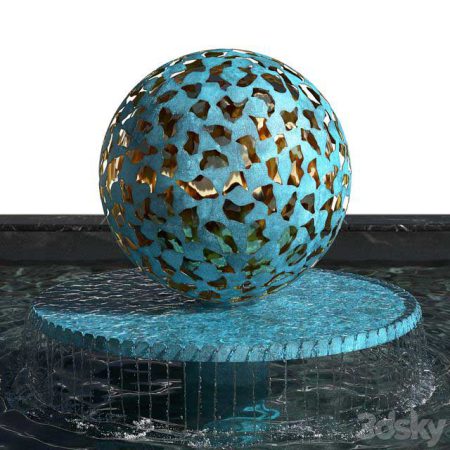 مدل سه بعدی آبنما Fountain – Water Mantle by David Harber