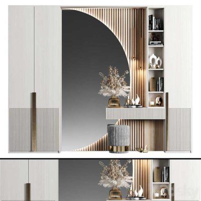 مدل سه بعدی کمد و میز آرایش Hallway composition_123