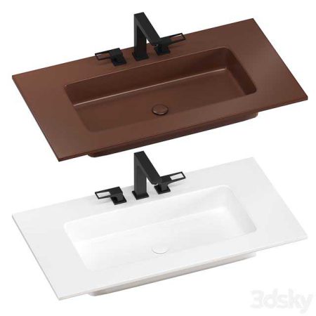 مدل سه بعدی سینک روشویی INBANI H tops washbasins set