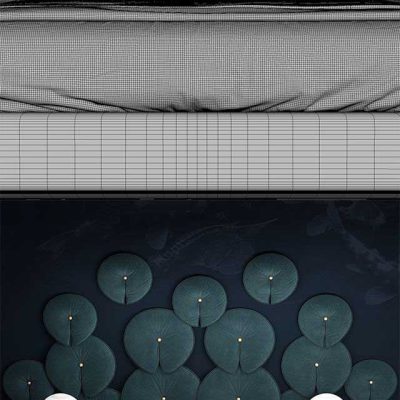 دانلود مدل سه بعدی دیوار بک تخت خواب (هدبورد) My design wall bed