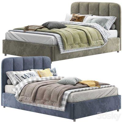 مدل سه بعدی تختخواب Nuance Upholstered Platform Bed