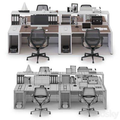 آبجکت میز کار اداری Office workspace LAS LOGIC (v5)