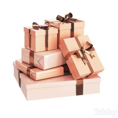 مدل سه بعدی باکس هدیه Presents and Gift Boxes