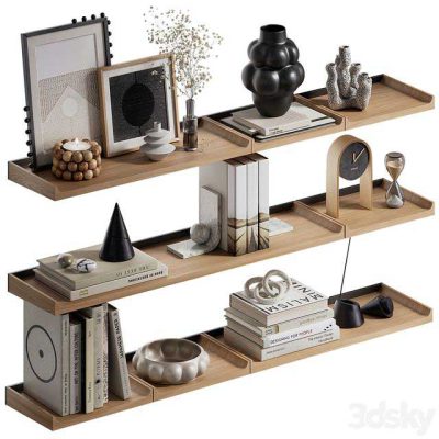 آبجکت شلف و دکوراتیو Shelves NOTES Julienrenaultobjects with decorative set
