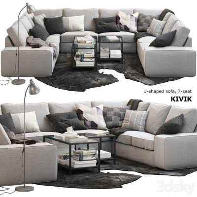 آبجکت مبلمان Sofa Ikea Kivik 5