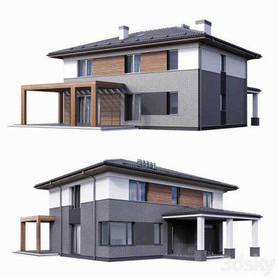 مدل سه بعدی خانه ویلایی Villa 003