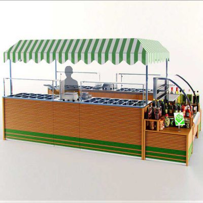 مدل سه بعدی فروشگاه Island for sale pickles with awning