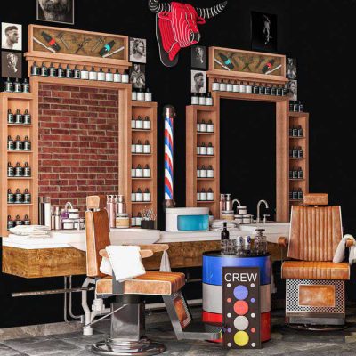 مدل سه بعدی وسایل آرایشگاه JC Barber Shop 3