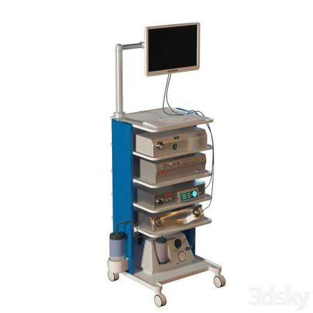 مدل سه بعدی تخت بیمارستانی hospital equipment vol 3 (surgical room set)